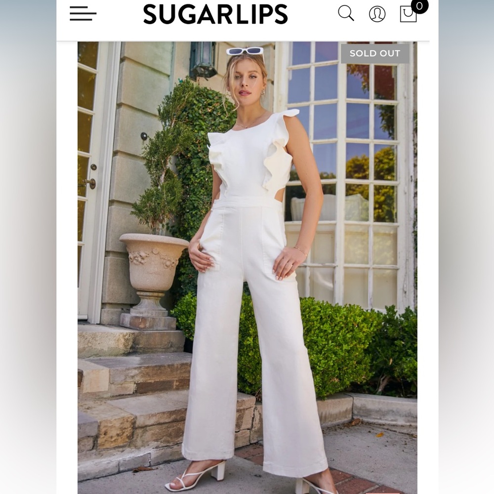 Sugar+lips White denim Jumpsuit
